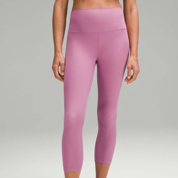Lululemon Women’s Align Ribbed High-Rise Crop Leggings Tights 23" - Picture 8 of 9